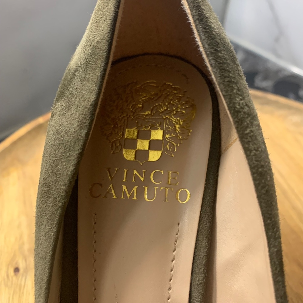 Vice Camuno Ladies olive green round toe heels - Picture 6 of 7